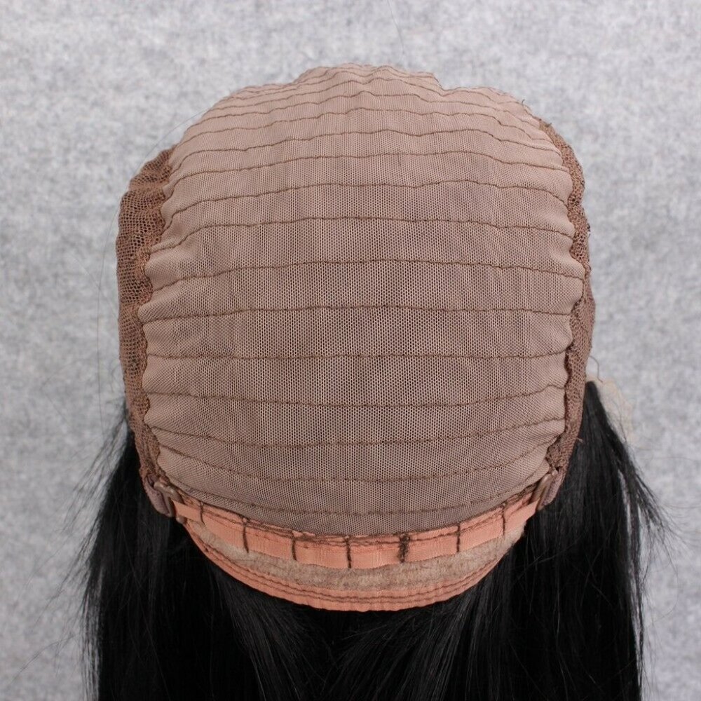 100% Human Hair TRANSPARENT Lace Front Jet Black - Picture 6 of 6